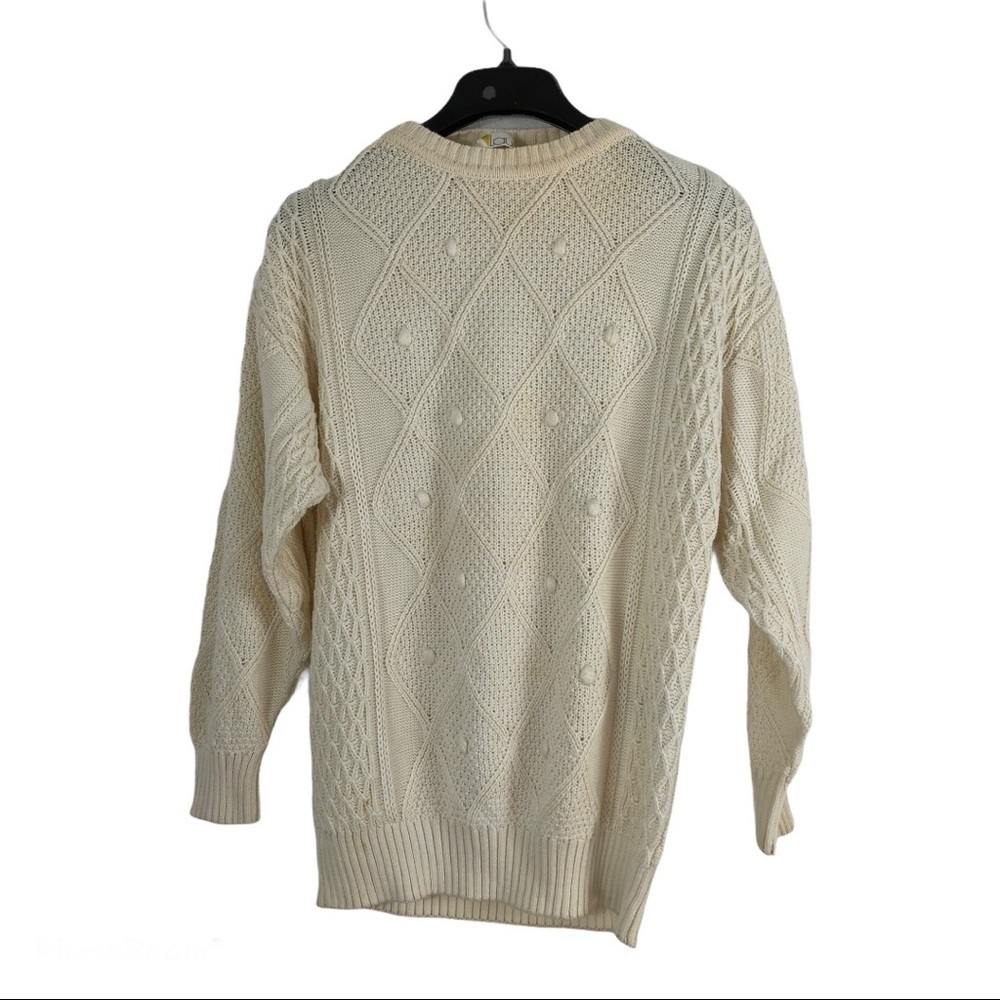 LAUREL ITALY Knit Ivory Yellow Sweater Size 40